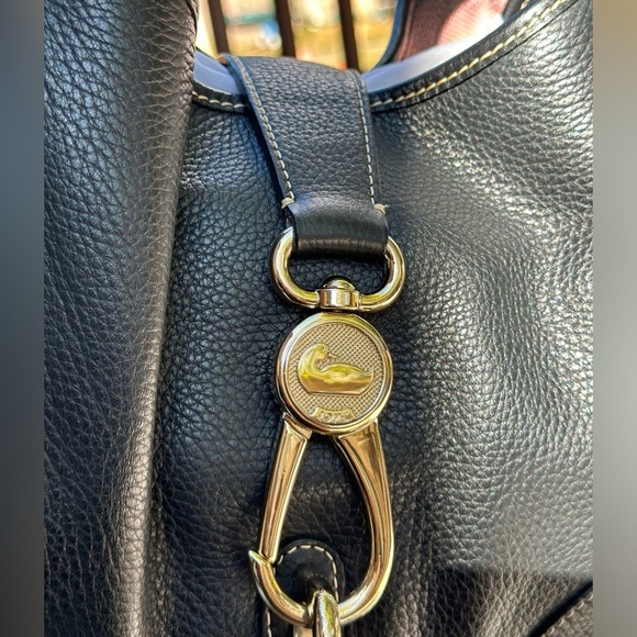 Dooney & Bourke Black Logo Lock Leather Bag - Picture 10 of 15
